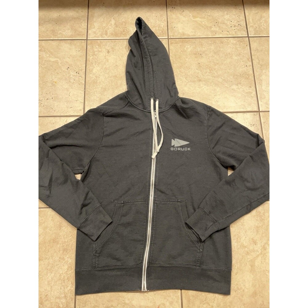 GORUCK Hoodie Mens Medium Grey Full Zip Sweater Sweatshirt Huckberry Outdoor